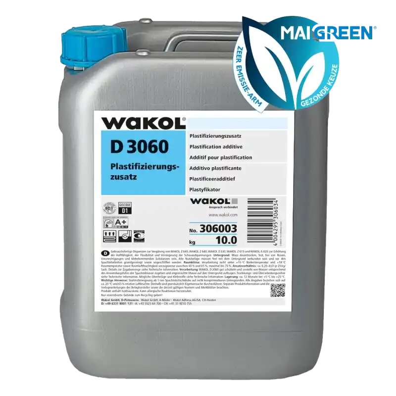 Wakol D 3060 plastificeringsmiddel 10 kg Beperkte Voorraad