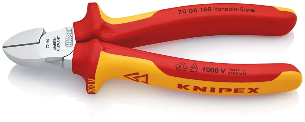 KNIPEX ZIJSNIJTANG 160MM VDE VERCHROOMD/COMFORT Premium