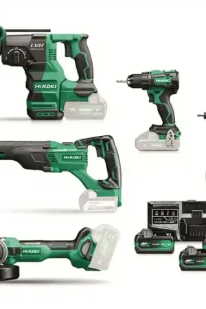 HiKOKI KC18H7B-MVA3 18V Machineset 7-delig in HSC met Trolley (3x MultiVolt 5,0Ah accu + lader) Koopje