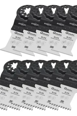 Qblades Multitool Zaagbladenset Hout Starlock SL93 11-delig Gratis Retour