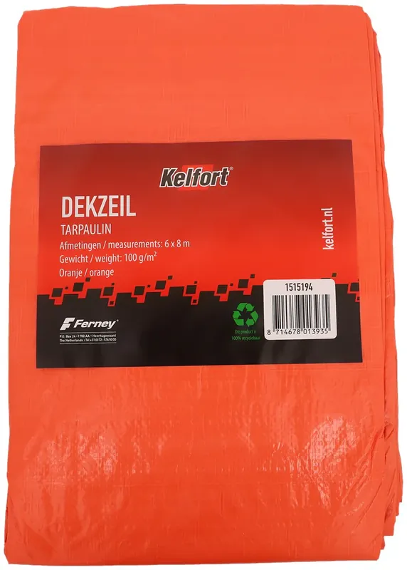Beperkt Aanbod Kelfort DEKKLEED 6X8M - ORANJE