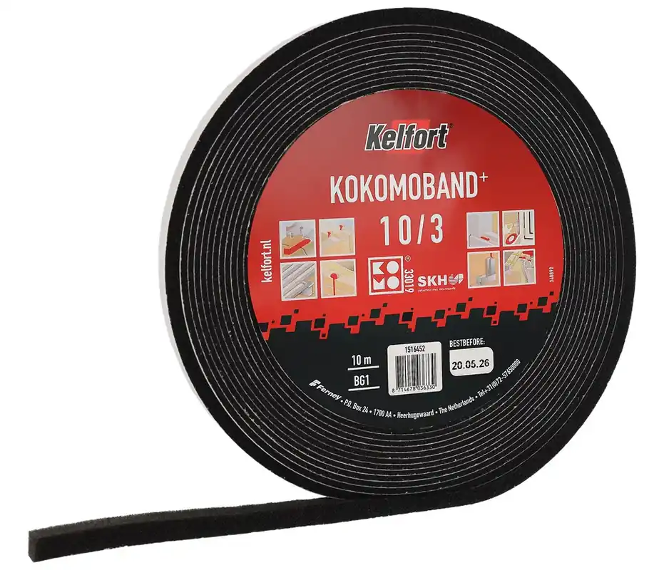Gecertificeerd Kelfort KOMOBAND ZWART 10X15MM 10M