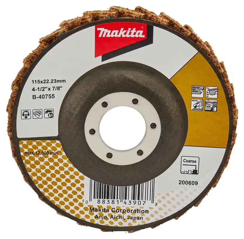 Makita LAMELLEN CONDITIONERINGSCHIJF 115 MM GROF Rechtstreeks Van De Fabrikant