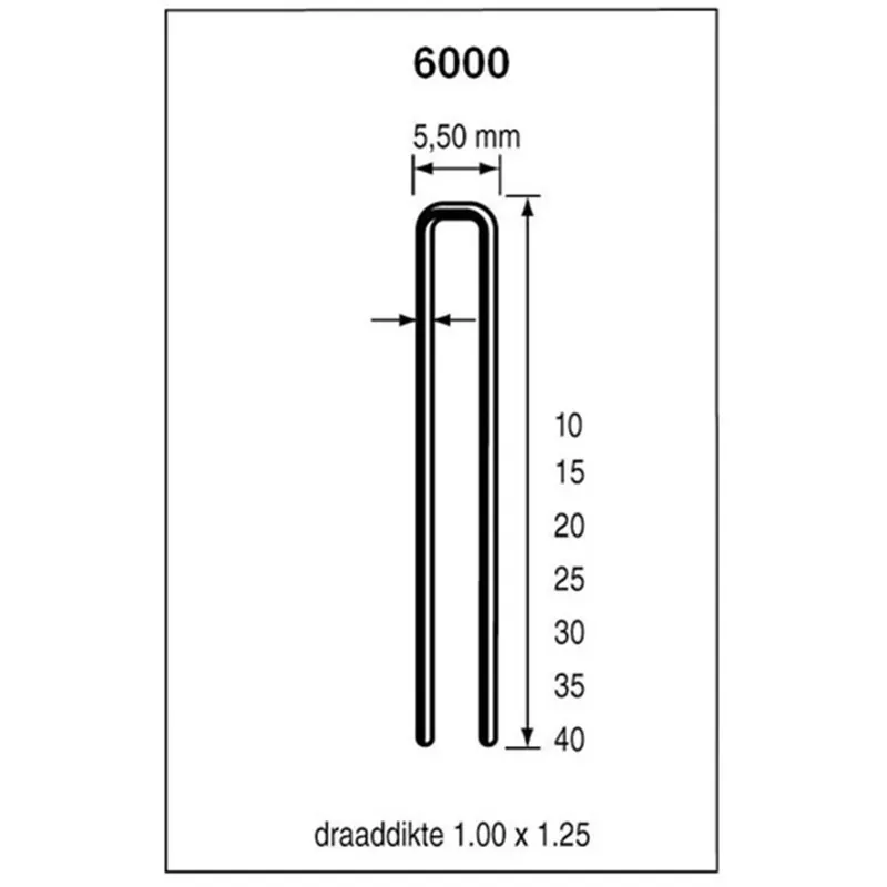 Tijdelijk Beschikbaar Dutack Nieten - Serie 6000-15mm VZ 5000st - 5028028