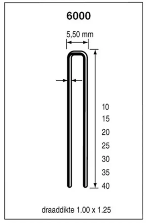 Dutack Nieten - Serie 6000-25mm VZ 5000st - 5028031 Gecertificeerd
