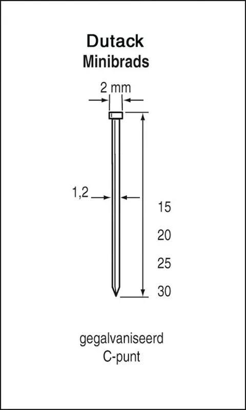 Dutack Fasteners MINIBRAD 1,2X40MM CNK DS 5,0ML Bestel Nu