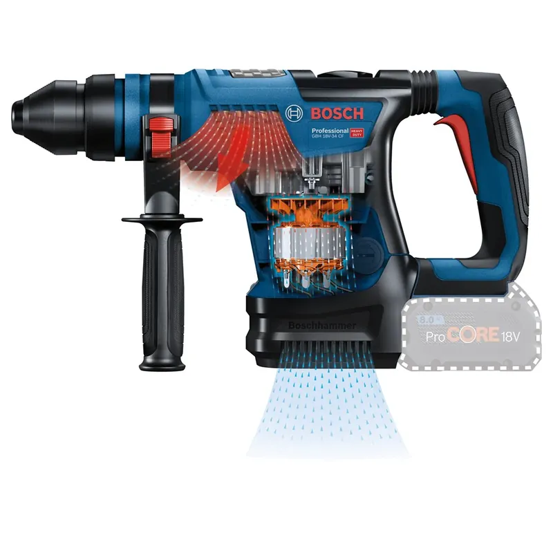 Direct Beschikbaar BOSCH GBH 18V-34 CF ACCU BOORHAMER 2X 18V 5,5 AH, GAL 1880 CV