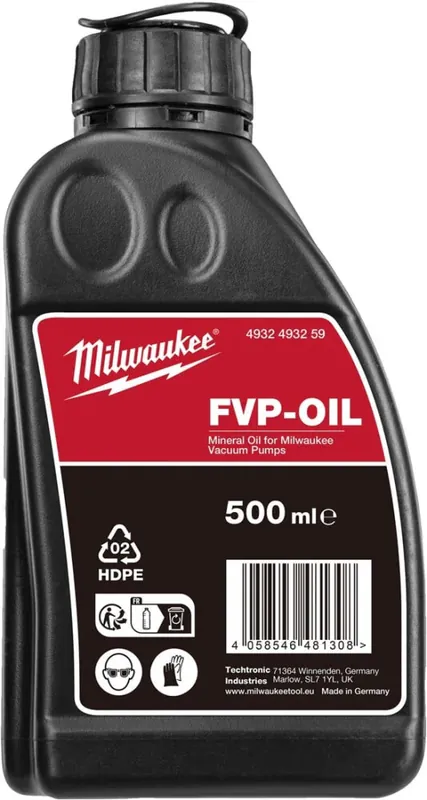 MILWAUKEE® VP-OIL1 VACUsMPOMP 500 ML OLIE Seizoensaanbieding
