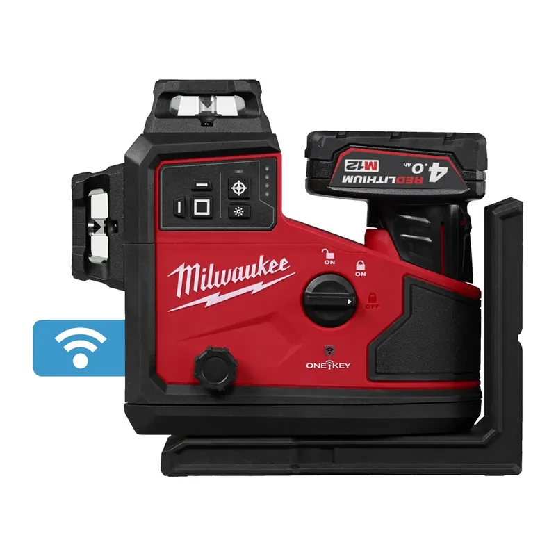 Actieprijs MILWAUKEE® M12 A3PLO-401C DRIEDEMENSIONALE LASER MET 3 360° LASER CIRKELS