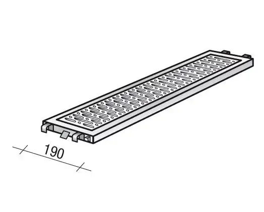 Finale Uitverkoop Scafom Vloerdeel met Buisoplegging 0,19x1,09m - E04RS0746