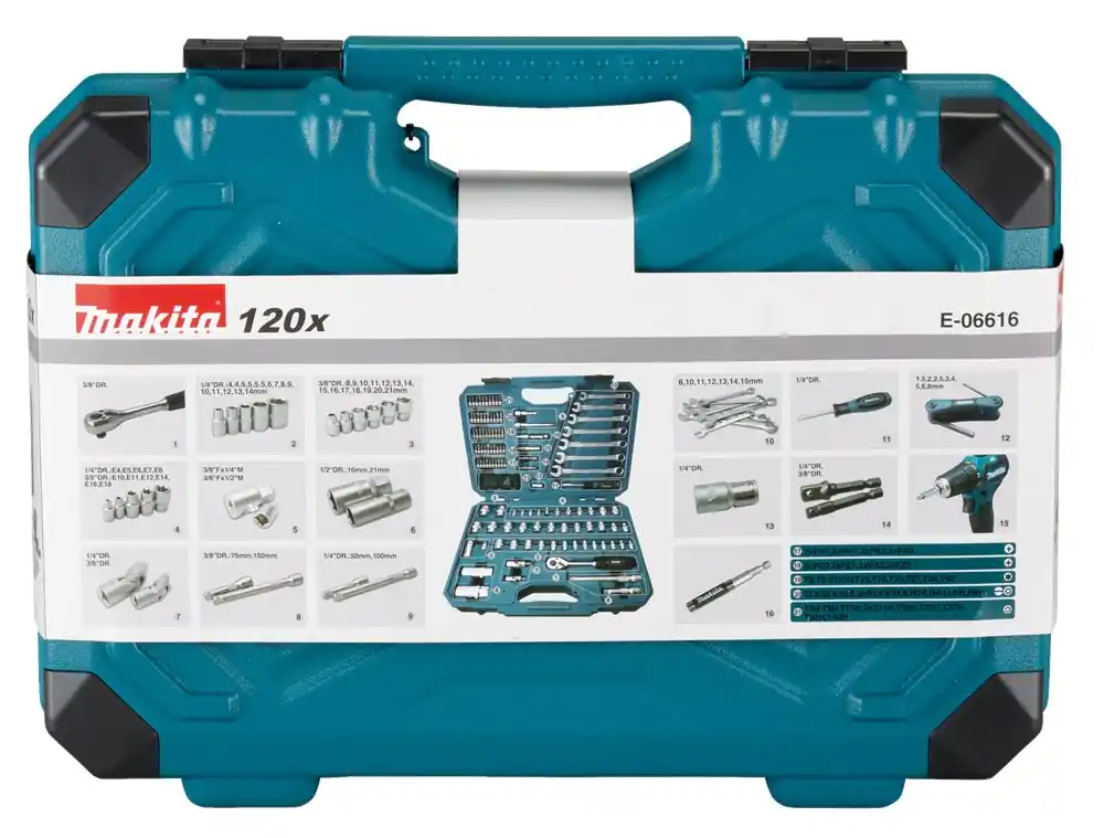 Merkproduct Makita HANDGEREEDSCHAPSET 120-DELIG