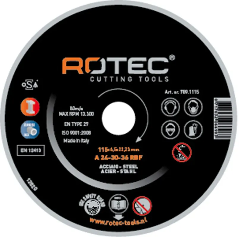 Premium Rotec AFBRAAMSCHIJF STAAL 230X7,0X22,2MM