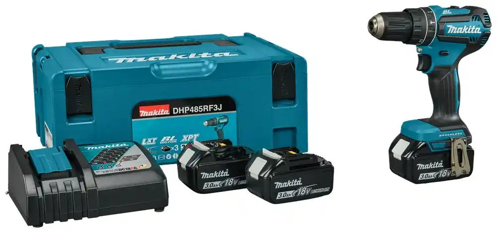 Uitverkoop MAKITA DHP485RF3J KLOPBOORSCHROEFMACHINE3,0 AH ACCU (3 ST)