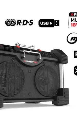 PerfectPro RH4-18V Rockhart Bouwradio 18V Exclusieve Aanbieding