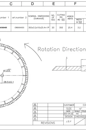 Alleen Vandaag CARAT DIAMANTZAAG BETON 400x20,00MM, CRB MASTER