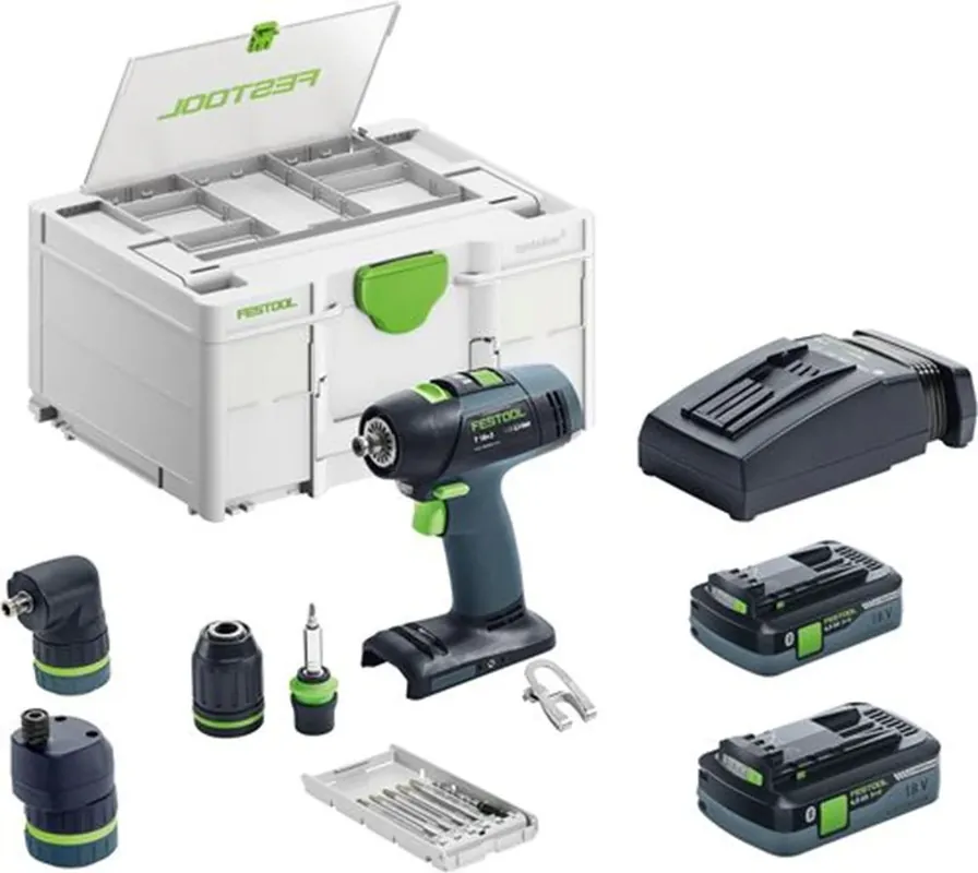 Festool T18+3 HPC4,0 I-SET BOOR-/SCHROEFMACHINE Snelle Levering