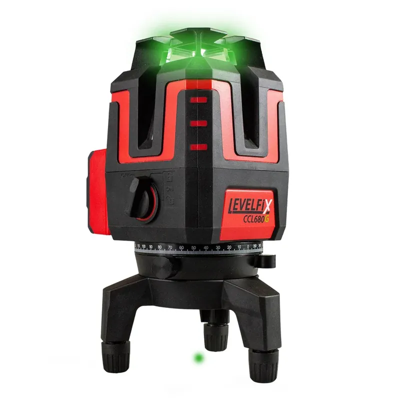 Seizoensaanbieding LEVELFIX CCL680G Groene Multi Lijnlaser met Ontvanger LLD100GR - 556356