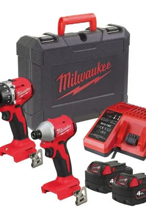 MILWAUKEE® M18 BLCPP2A-402C COMPACT HAMER DRILL 18V Voordeelprijs