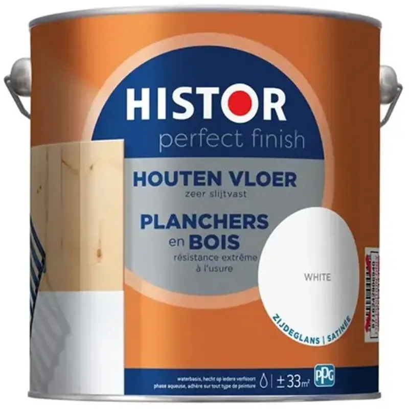 Histor Perfect Finish Houten vloer 2,5L White Snelle Levering