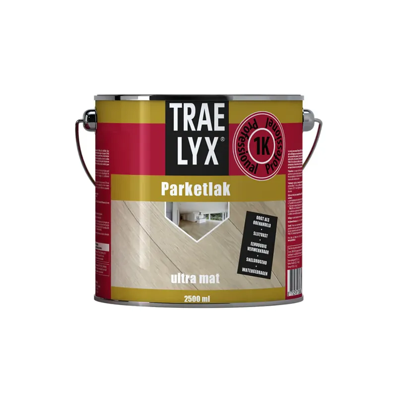 Trae Lyx Parketlak Ultra-Mat 2,5 liter Gratis Retour
