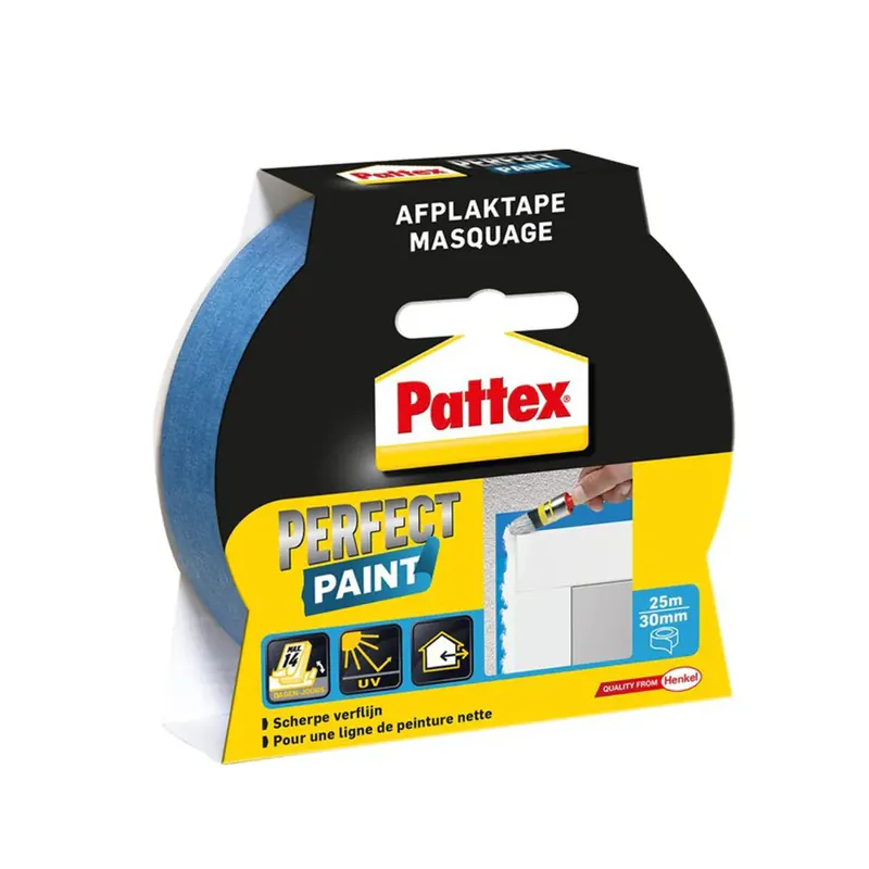 Direct Beschikbaar Pattex Perfect Paint Afplaktape 30 mm x 25m
