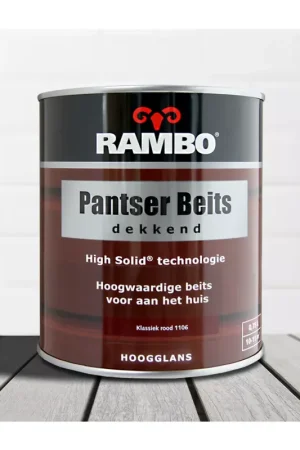 Bestel Nu Rambo Pantser Beits Dekkend Klassiek Rood 1106