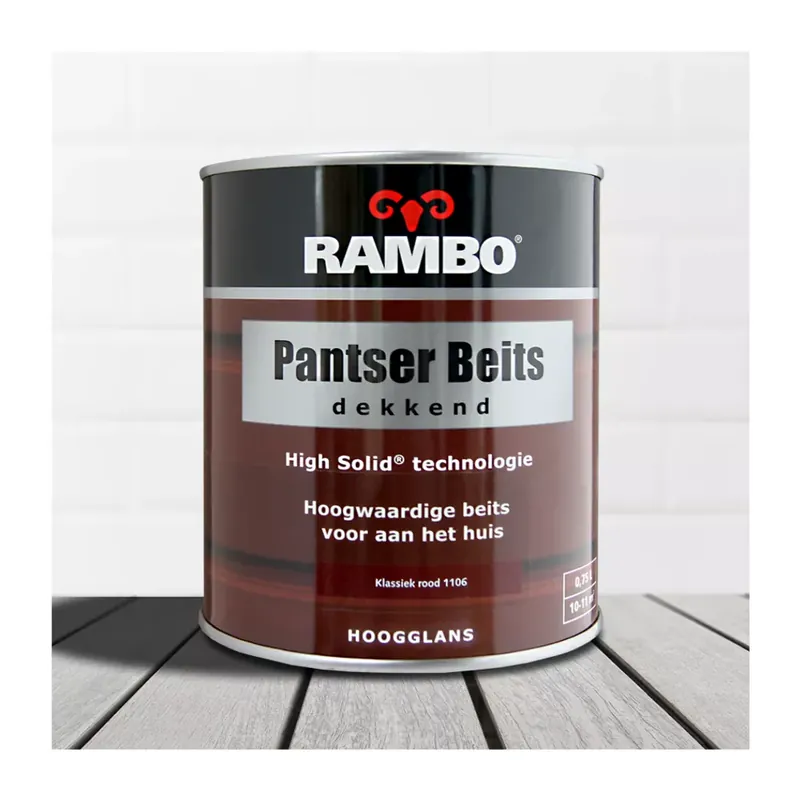Bestel Nu Rambo Pantser Beits Dekkend Klassiek Rood 1106