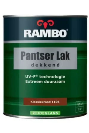 Rambo Pantserlak Klassiek Rood Zijdeglans 750 ml Meest Verkocht