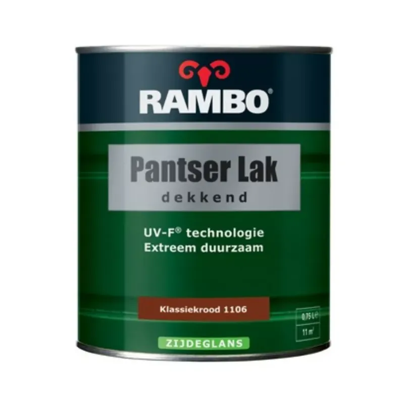 Rambo Pantserlak Klassiek Rood Zijdeglans 750 ml Meest Verkocht