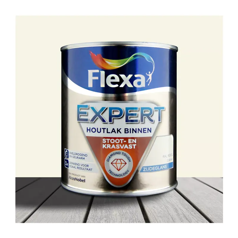 Nu Kopen Flexa Expert Houtlak Binnen Zijdeglans Ral 9001