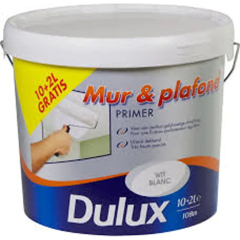 Dulux Mur & Plafond Primer Wit 12l Populair