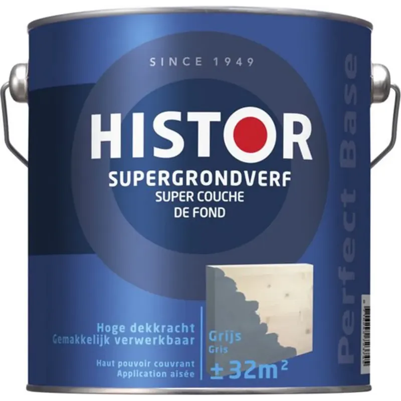 Histor P.B. Supergrondverf grijs 2,5L Rechtstreeks Van De Fabrikant