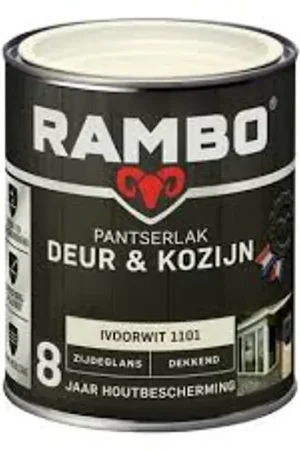 pantserlak deur en kozijn dekkend ZG ivoorwit 1101 0,75L Bestseller