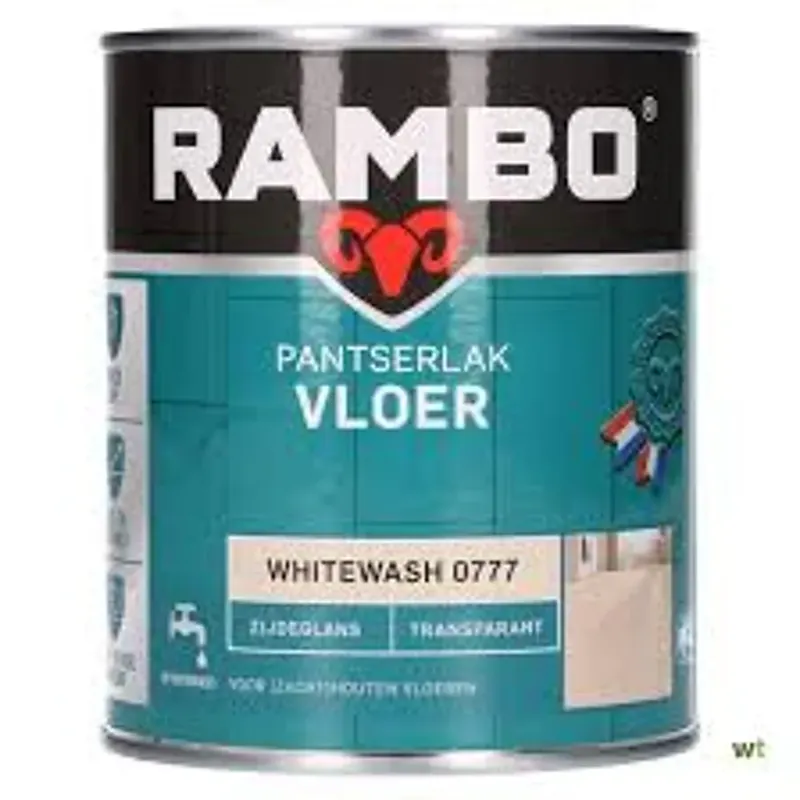 Rambo Pantserlak Vloer Zijdeglans Transparant Whitewash 777 Koop Online