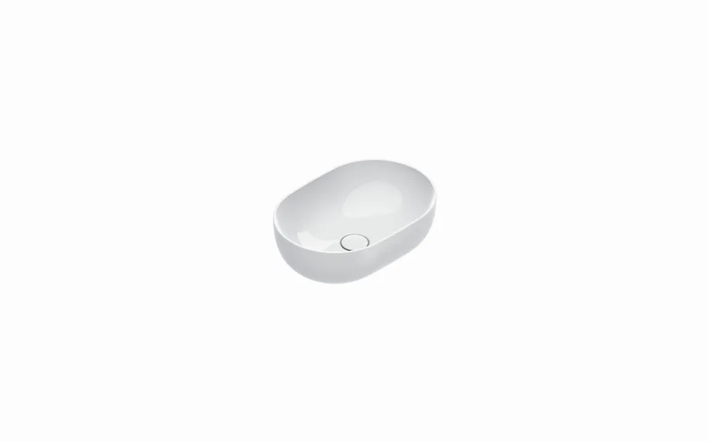 Catalano Sfera waskom, antibacterieel, zonder overloop. 50x35 cm, h16 cm. Wit Laatste Kans