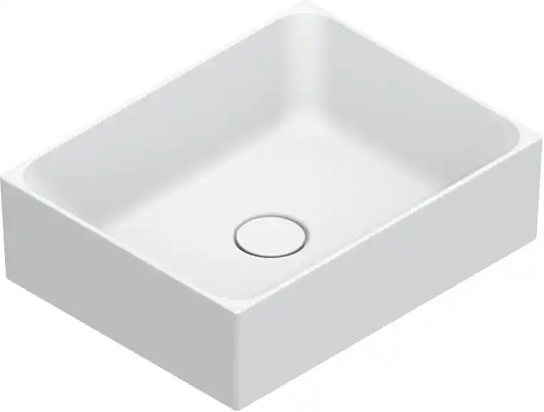 Bestel Nu Catalano Tonalita Premium waskom, antibacterieel, zonder overloop. 45x35 cm, h13 cm. Mat wit