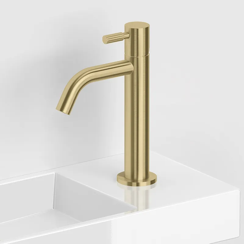 Clou Xo type 13 wastafelkraan goud geborsteld PVD CL/06.14013.82 Hoge Kwaliteit