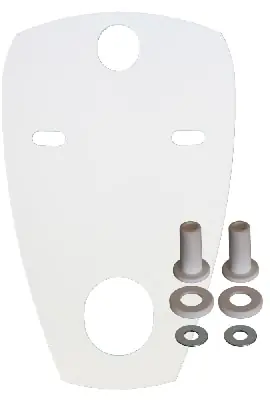 De Beer Basic geluidsisolatieset voor urinoir 5mm met bevestigingsmateriaal 125160001 Finale Uitverkoop