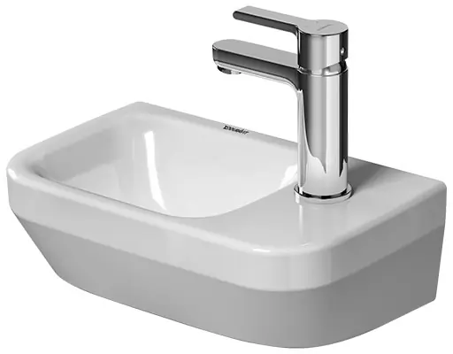 Merkproduct Duravit DuraStyle fontein z. overloop m. kraangat rechts 36x22cm wit 0713360000