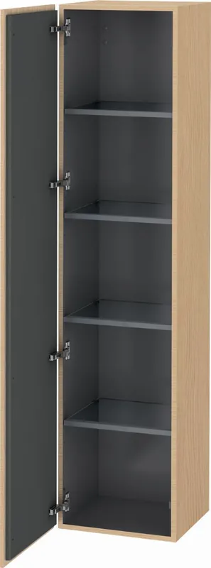 Nu Kopen Duravit L-Cube hoge kast, 400x363x1760 mm, hangend wandmontage, deuraanslag links, 1 deur met 4 glazen planchet natuur eiken mat