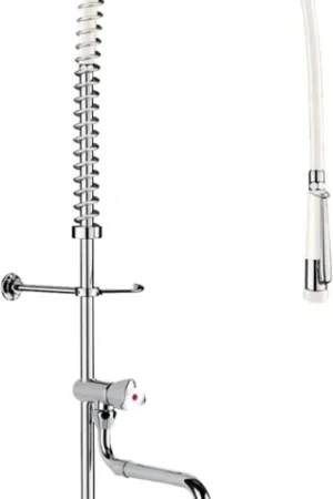 Tijdelijk Beschikbaar Delabie ééngats voorspoelmengkraan, telescopische uitloop L200-290 G66
