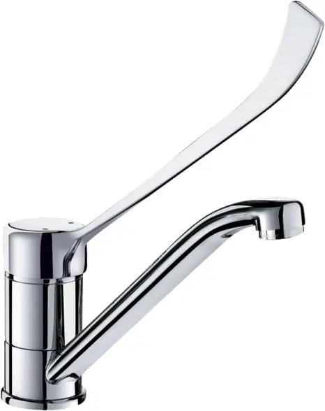 Delabie mechanische keukenkraan voor spoeltafel of trog met draaibare uitloop 2210LBEL Veilige Betaling