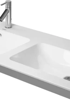 Direct Beschikbaar Duravit Starck Me wastafel dubbel m. 2x1 kraangat m. overloop 130x49cm wit 2336130000