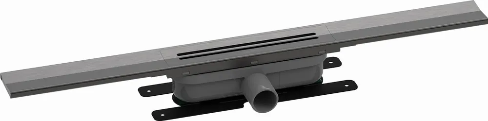 Easy Drain R-Line clean color douchegoot 80 cm met Dryphon waterslot brushed black chrome RLCED800BBC Nieuw
