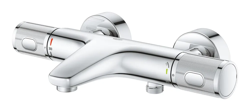 Grohe Grohtherm 1000 Performance badthermostaat HOH=15cm met koppelingen chroom 34830000 Express Levering