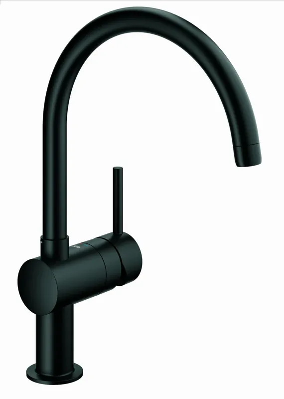 Grohe Minta keukenkraan m. draaibare C-uitloop zwart 32917KS0 Direct Verzonden