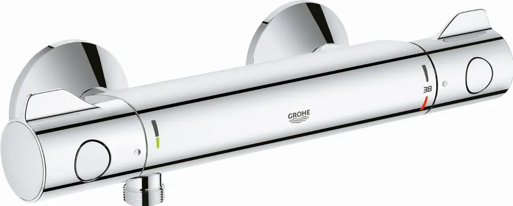 Grohe Grohtherm 800 douchethermostaat z. omstel m. koppelingen HOH=15cm EcoJoy en volumegreep m. ecobutton chroom 34558000 Koop Vandaag