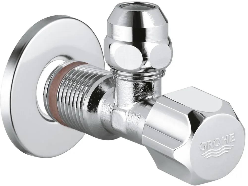 Beperkt Aanbod Grohe hoekstopkraan knel 1/2"x3/8" teflon dichtingsring op schroefdraad chroom 22023000