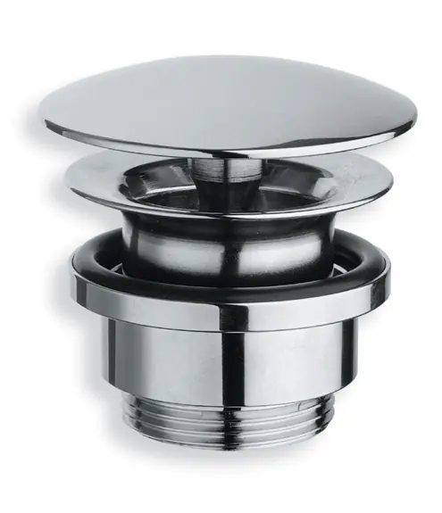 Fabrieksprijs Raminex afvoerplug universeel voor wastafel chroom 1 1.4" m. vaste afdekplaat Ø64 of 72mm 510011