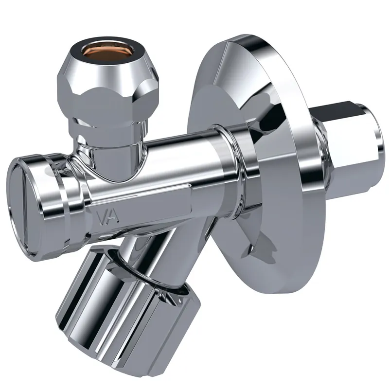 Hoge Kwaliteit Raminex hoekstopkraan chroom met filter 12x10mm voor wastafel, bidet en toiletreservoir chroom 1200004
